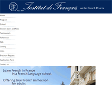 Tablet Screenshot of institutdefrancais.com